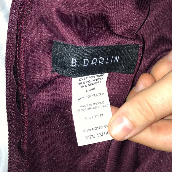 Red, Velvet Formal Dress - Picture 6 of 6